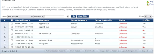 Aruba ClearPass Error – DHCP packet not reaching ClearPass